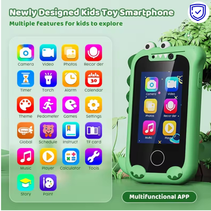 Kids Dino Smart Phone Toy – Durable Shockproof Phone for Toddlers with Camera, Music & Games